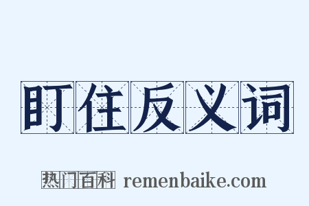 盯住反义词是什么意思的图片